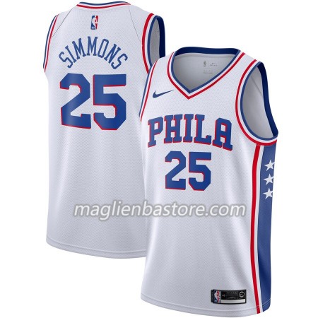 Maglia NBA Philadelphia 76ers Ben Simmons 25 Nike 2019-20 Association Edition Swingman - Uomo